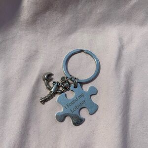 Amazon Silver Key Holder with Puzzle Piece Charm